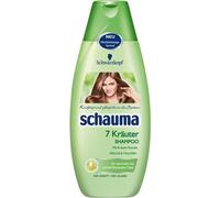Schauma SHAMPOO 7 Herbs, 400 ml (2 x 400 ml) for Normal and Greasy Hair