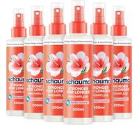 Schauma Spray Care Stronger for Longer (6 x 200 ml), Spray Conditioner Helps Detangle Hair, Conditioner with up to 230 °C Heat Protection, Conditioner for Instant Care & Smoothness