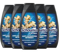 Schauma Xtra Intensive Anti-Dandruff Shampoo (5 x 400 ml), Hair Shampoo Fights Strong Dandruff from the First Use, Shampoo Helps with Itchy Scalp