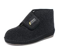 SCHAWOS felt slipper for men, house boot model 6060, warm virgin wool lining for cold feet, anti-slip sole (Black, uk_footwear_size_system, adult, men, numeric, medium, numeric_9_point_5)