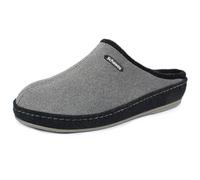 SCHAWOS Lisa Women's Felt Slippers Warm Lined Virgin Wool with Footbed Solid Sole Non-Slip, Anthracite 10w, 4 UK