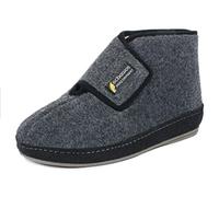 SCHAWOS Men's House Boot 6060 - Warm Felt Indoor Boot with Wool Lining & Secure Grip, Ankle-High & Non-Slip (Dark Grey, uk_footwear_size_system, adult, men, numeric, medium, numeric_7)