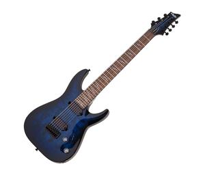 Schecter Omen Elite-7 7 String See-Thru Blue Burst