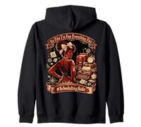 Schedule Aide Funny Glasses Afro African American Black Girl Zip Hoodie
