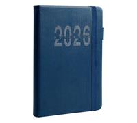 Schedule Book 2026, A5 Vertical Journal, 8.46x5.71in English Notebook Strap, Authentic Hardcover Design, Fitness Academic Planner for Business Trips, Daily Home, Travel School