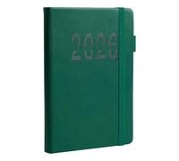 Schedule Book | A5 Vertical Stripes Journal English Notebook Appointment Planner 2026 Annual Record Book with Straps for Work Meetings Fitness Teachers Commuting Daily Home Business Trips Academic