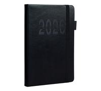 Schedule Book | A5 Vertical Stripes Journal English Notebook Appointment Planner 2026 Annual Record Book with Straps for Work Meetings Fitness Teachers Commuting Daily Home Business Trips Academic
