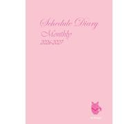 Schedule Diary Monthly 2026-2027 by Kitsune - Pink Cover: Two-Page Monthly view, with weekly planner. Start December 2025, all of 2026 and January, ... 2027 + Notebook By Kitsune with Pink Cover