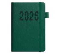 Schedule Planner | 2026 Scheduling Book with Strap | A5 English Notebook Vertical Stripes Journal for Fitness Academic Business Trips Daily Home Travel School Student Meetings Commute Work