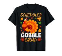 Scheduler Gobble Squad Turkey Thanksgiving Fall T-Shirt