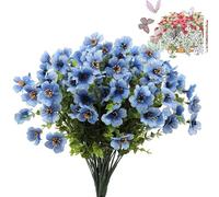 Schedulety Artificial Flowers, Uv Resistant Artificial Outdoor Flowers, Realistic Fake Flowers Hanging Basket Decoration, No Maintenance, Pruning or Watering Required (Orange, 2 Set/12 Bundles)