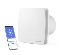 SCHEEAIR 230V Nova100 100mm App Control Smart WiFi Bathroom Fan with Humidity Sensor for Wall Mount, Ceiling Mount, Extractor Fan for Bathroom, Shower, Toilet