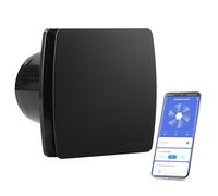 SCHEEAIR 230V Nova100 100mm App Control Smart WiFi Bathroom Fan with Humidity Sensor for Wall Mount, Ceiling Mount, Extractor Fan for Bathroom, Shower (Black)