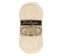 Scheepjes 1664-821 Stone Washed Cotton Yarn, 821 Pink Quartzite, 1 x 50 g