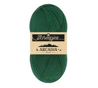 Scheepjes Arcadia Solid 100g - 809 Eden, Green Yarn for Knitting and Crocheting