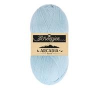 Scheepjes Arcadia Solid 100g - 814 Sky, Blauw en Grijs Haak- en Breigarens