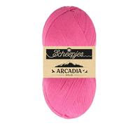 Scheepjes Arcadia Solid Yarn - 100g - 815 Gerbera, Pink Yarn for Knitting and Crocheting