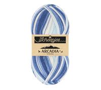 Scheepjes Arcadia Striped 100g - 917 Ocean, Blue and Beige Yarn