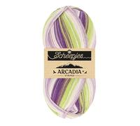 Scheepjes Arcadia Striped 100g - 919 Kelp, Green, Grey and Purple Yarn
