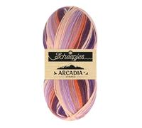 Scheepjes Arcadia Striped Yarn - 100g Twilight, Orange, Purple & Pink