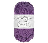 Scheepjes Bamboo Soft 1x50g - 252 Royal Purple, Premium Cotton Yarn for Knitting and Crocheting