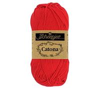 Scheepjes 1678-115 Catona Cotton Yarn, 115 Hot Red, 1 x 50 g