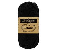 Scheepjes - Scheepjes 110 Jet Black Catona Yarn - 1 x 50 g