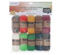 Scheepjes Catona and Chroma Colour Pack 10x25g - Festive Tones
