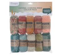 Scheepjes Catona and Chroma Colour Pack 10x25g - Harvest T