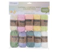 Scheepjes Catona and Chroma Colour Pack 10x25g - Marshmallow Mix