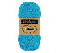 Scheepjes Catona Cotton Yarn, 146 Vivid Blue, 1x25g