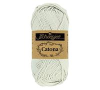 Scheepjes Catona Cotton Yarn, 172 Light Silver, 1x25g