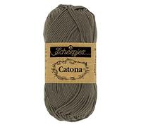 Scheepjes Catona Cotton Yarn 20x25g - 387 Dark Olive, Knitting & Crochet