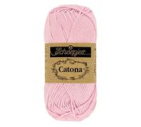 Scheepjes Catona Cotton Yarn, 246 ICY Pink, 1x25g