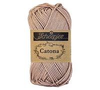 Scheepjes Catona Cotton Yarn, 257 Antique Mauve, 1x25g