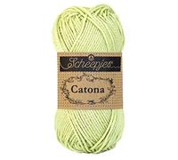 Scheepjes Catona Cotton Yarn, 392 Lime Juice, 1 x 25 g