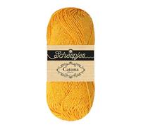 Scheepjes Catona Shine 50g - 208-G Yellow Gold - Gold Crochet and Knitting Yarn