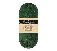 Scheepjes Catona Shine 50g - Fir Green with Rainbow Sparkle