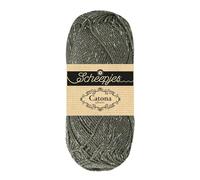 Scheepjes Catona Shine 50g - Metal Grey & Silver Crochet and Knitting Yarn