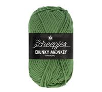 Scheepjes Chunky Monkey Aran Weight Yarn | 100g Ball | Anti-Pilling Acrylic | Soft & Hypoallergenic for Knitting and Crochet Blankets, Toys & Garments (1824 Pickle)
