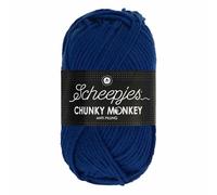 Scheepjes Chunky Monkey Aran Weight Yarn | 100g Ball | Anti-Pilling Acrylic | Soft & Hypoallergenic for Knitting and Crochet Blankets, Toys & Garments (1117 Royal Blue)