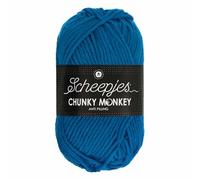 Scheepjes Chunky Monkey Aran Weight Yarn | 100g Ball | Anti-Pilling Acrylic | Soft & Hypoallergenic for Knitting and Crochet Blankets, Toys & Garments (2011 Ultramarine)