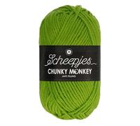 Scheepjes Chunky Monkey Aran Weight Yarn | 100g Ball | Anti-Pilling Acrylic | Soft & Hypoallergenic for Knitting and Crochet Blankets, Toys & Garments (2016 Fern)