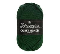 Scheepjes Chunky Monkey Aran Weight Yarn | 100g Ball | Anti-Pilling Acrylic | Soft & Hypoallergenic for Knitting and Crochet Blankets, Toys & Garments (1009 Pine)