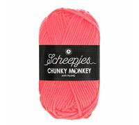 Scheepjes Chunky Monkey Aran Weight Yarn | 100g Ball | Anti-Pilling Acrylic | Soft & Hypoallergenic for Knitting and Crochet Blankets, Toys & Garments (2013 Punch)