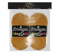 Scheepjes Colour Crafter Solid Pack 2x150g - Burum Yellow Crochet and Knitting Yarn