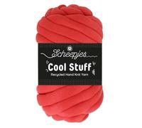 Scheepjes Cool Stuff Jumbo (20m) Weight Yarn - for Modern Home Decor Projects, Recycled Polyester, 504 Berry Pop, 1 x 500g
