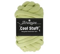 Scheepjes Cool Stuff Jumbo (20m) Weight Yarn - for Modern Home Decor Projects, Recycled Polyester, 507 Mellow Moss, 1 x 500g