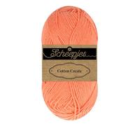Scheepjes Cotton Create 1x50g - 650 Undo, Orange Cotton Yarn for Knitting and Crocheting
