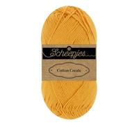 Scheepjes Cotton Create 1x50g - 722 Mend, Yellow Cotton Yarn for Knitting and Crocheting
